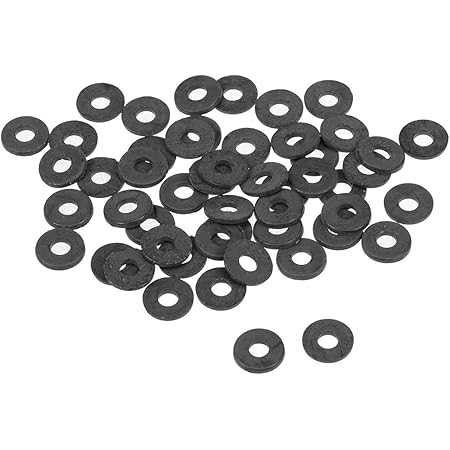 uxcell Nylon Flat Washer 8mm OD 3mm ID 1mm Thickness for Faucet Pipe Water Hose, Pack of 50