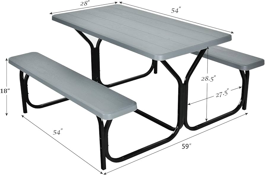 Amazon.com : Giantex Picnic Table Bench Set Outdoor Camping All