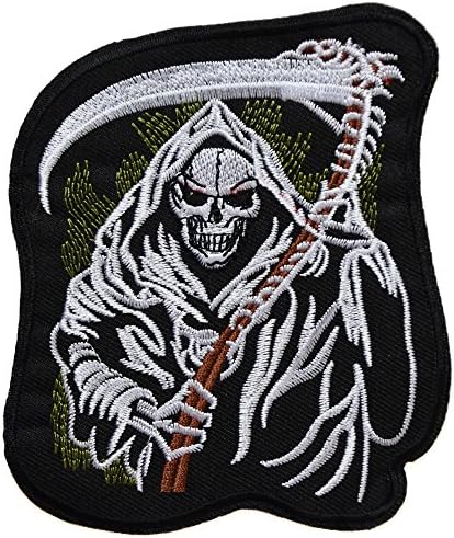 Ecusson Thermocollant T&ecirc;te De Mort - &eacute;cusson Patch Brod&eacute; Tete