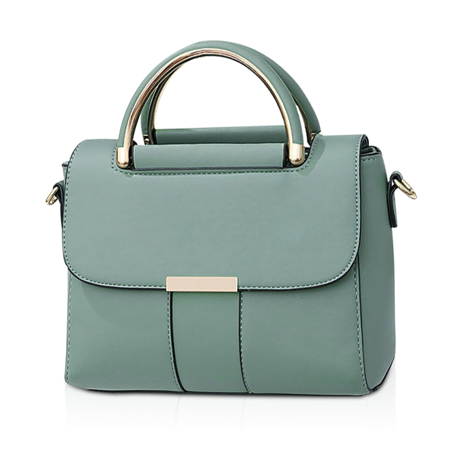 FANDARE Damen Handtaschen Elegant Handy Umhängetasche Crossbody Tasche PU Leder Schultertasche Frauen Handytasche zum Umhängen Schultertasche Portemonnaie Geldbörse Damentasche Grün
