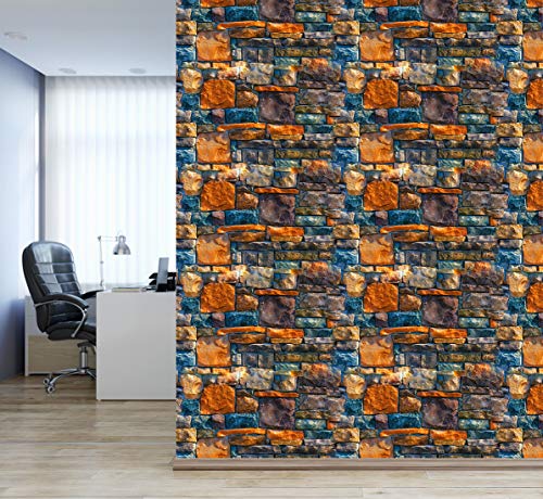 Image of DWELLSINDIA PVC Self Adhesive Wallpaper, 16.14 x 96.06 x 0.07 inches