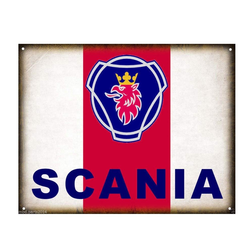 Biopracess Metalpostera28926 Scania Trucks Auto Vintage Retro Tin Sign Metal Sign Tin Sign 7.8X11.8 Inch