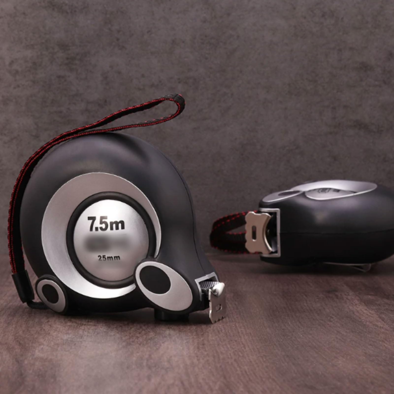 Cinta métrica compacta y Flexible con Bloqueo automático, retracción automática con un Solo botón.
