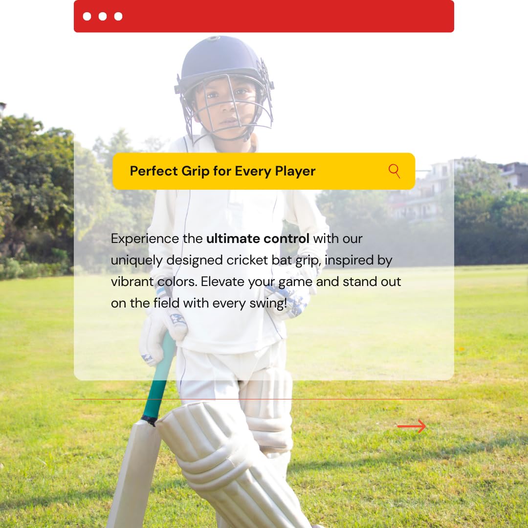 AOKORubber Cricket Bat Grips for Better Shock Absorption, Extra Cushioning for a Soft Touch, Pack of 6 Color may vary 1