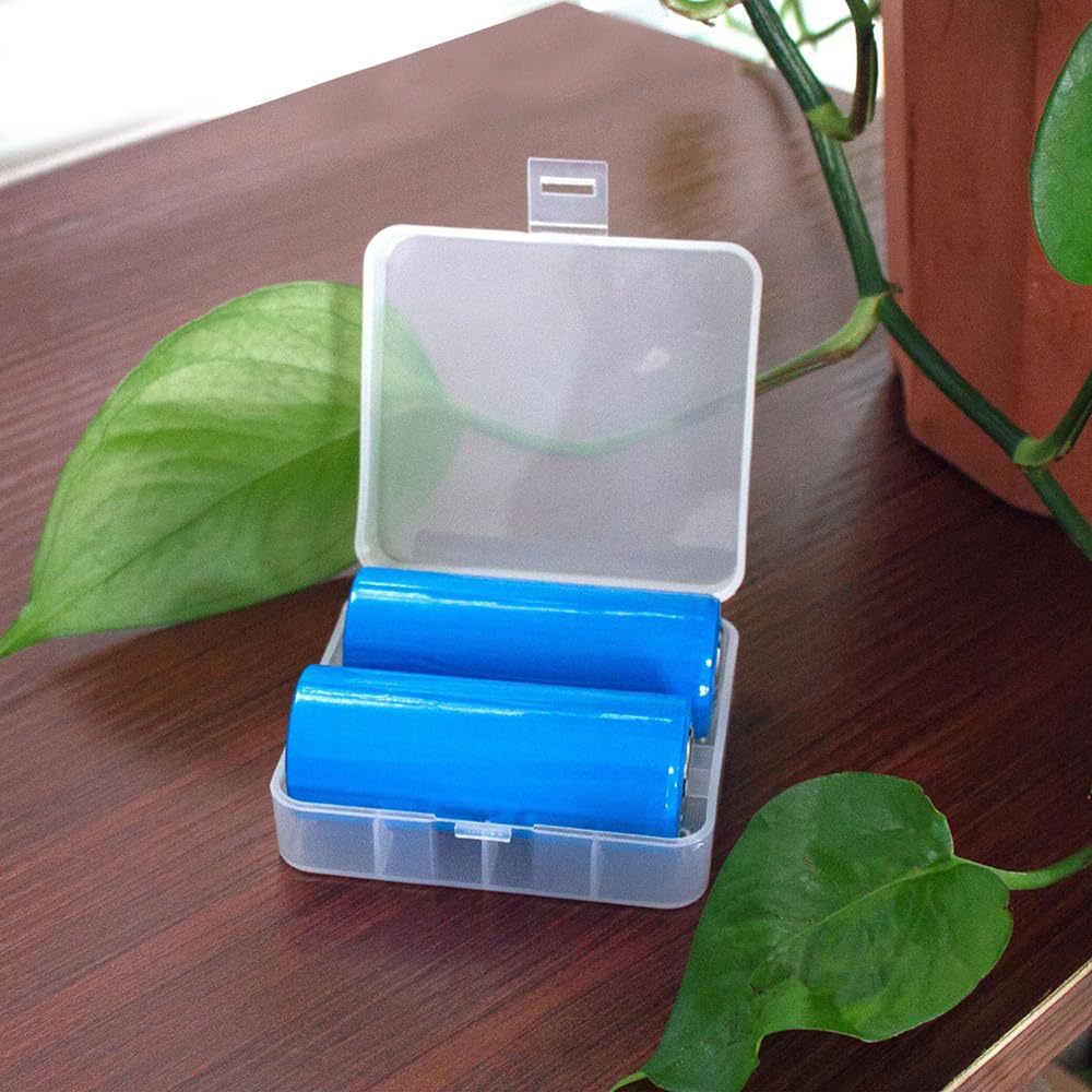 4 Custodie Batterie 18650 - Portabatterie Plastica Bianco | Organizza E Proteggi 8 Batterie Cadauna - Foto 3