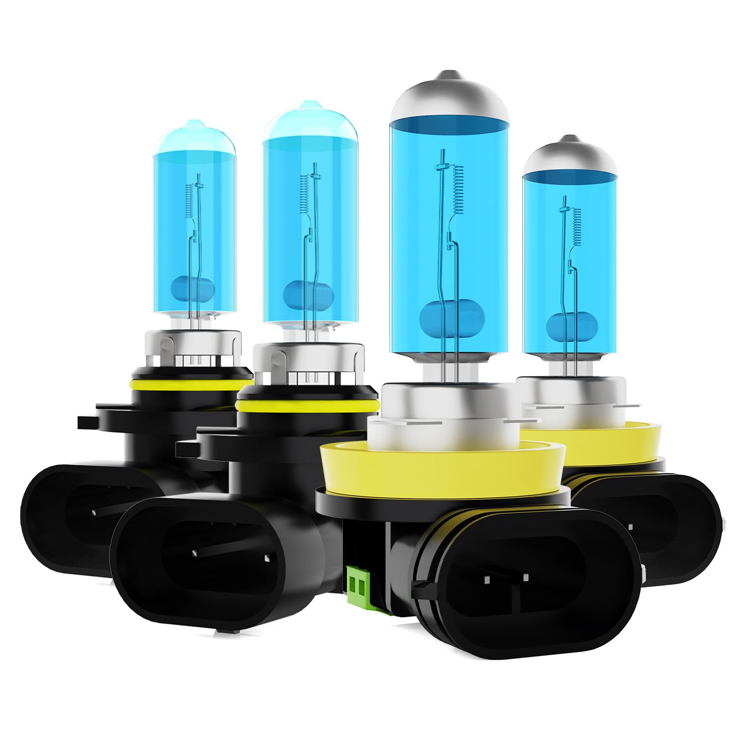 Headlight Bulbs Fit For Nissan Pathfinder 2013-2016, 9005 H11 High Low Beam 300% Ultra Brighter Halogen Headlight Bulb Combo, 6500k White Light, Pack of 4