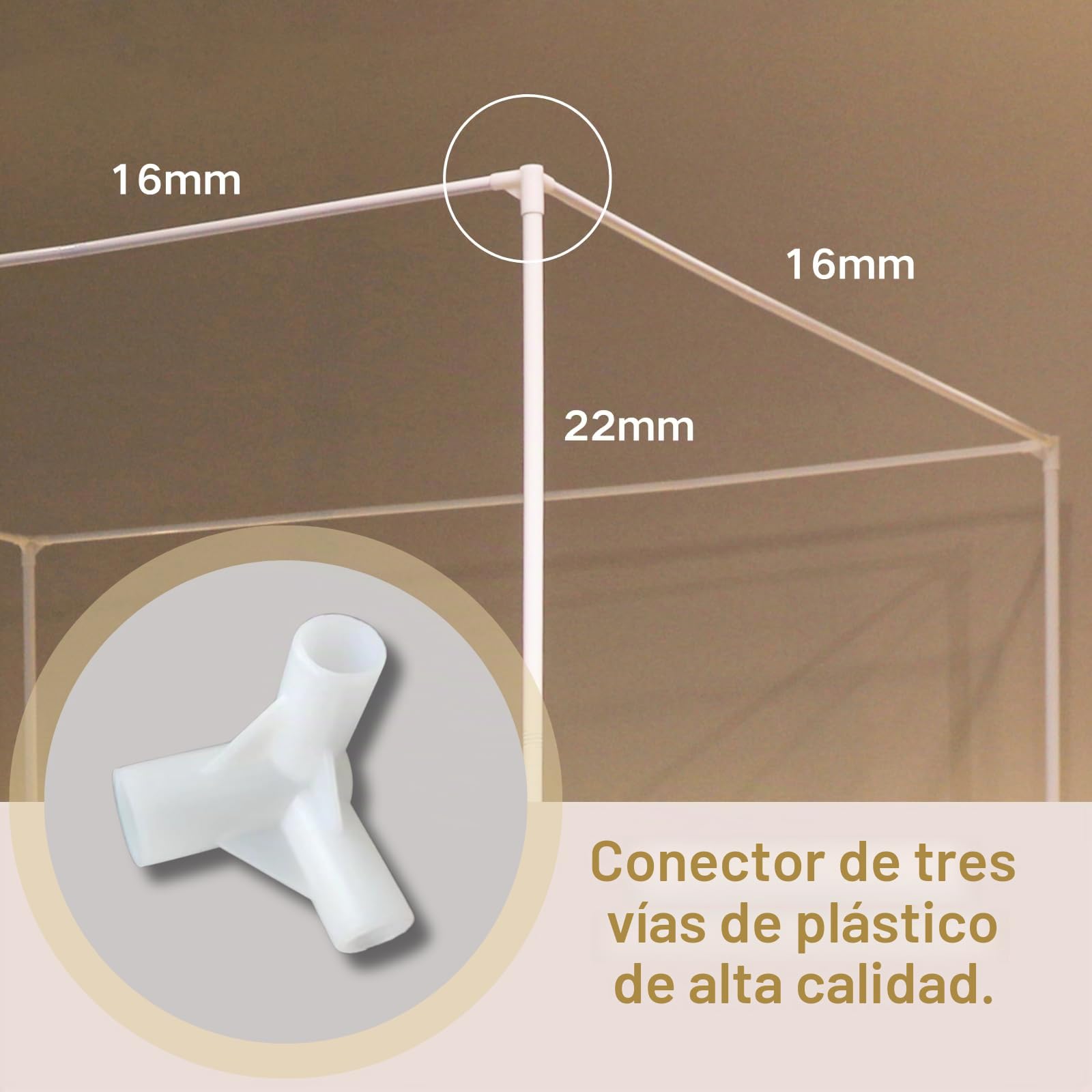 Beyeutao Cielo de cama 100 x 200 cm blanco con mosquitero de dosel