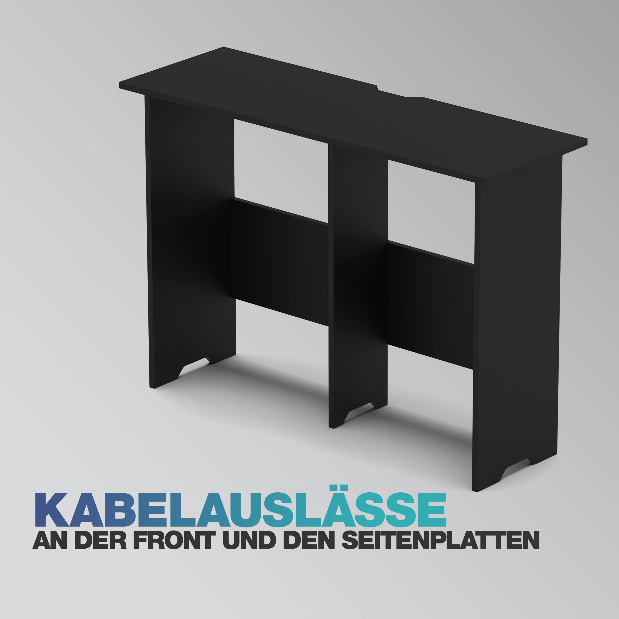 Glorious Mix Station 2 - Für 2 Plattenspieler oder CD-Player und 1 Mischpult bis zu Einer Breite von 14'' oder einen DJ-Controller mit Laptop, Kabelauslässe an der Front und den Seitenplatten