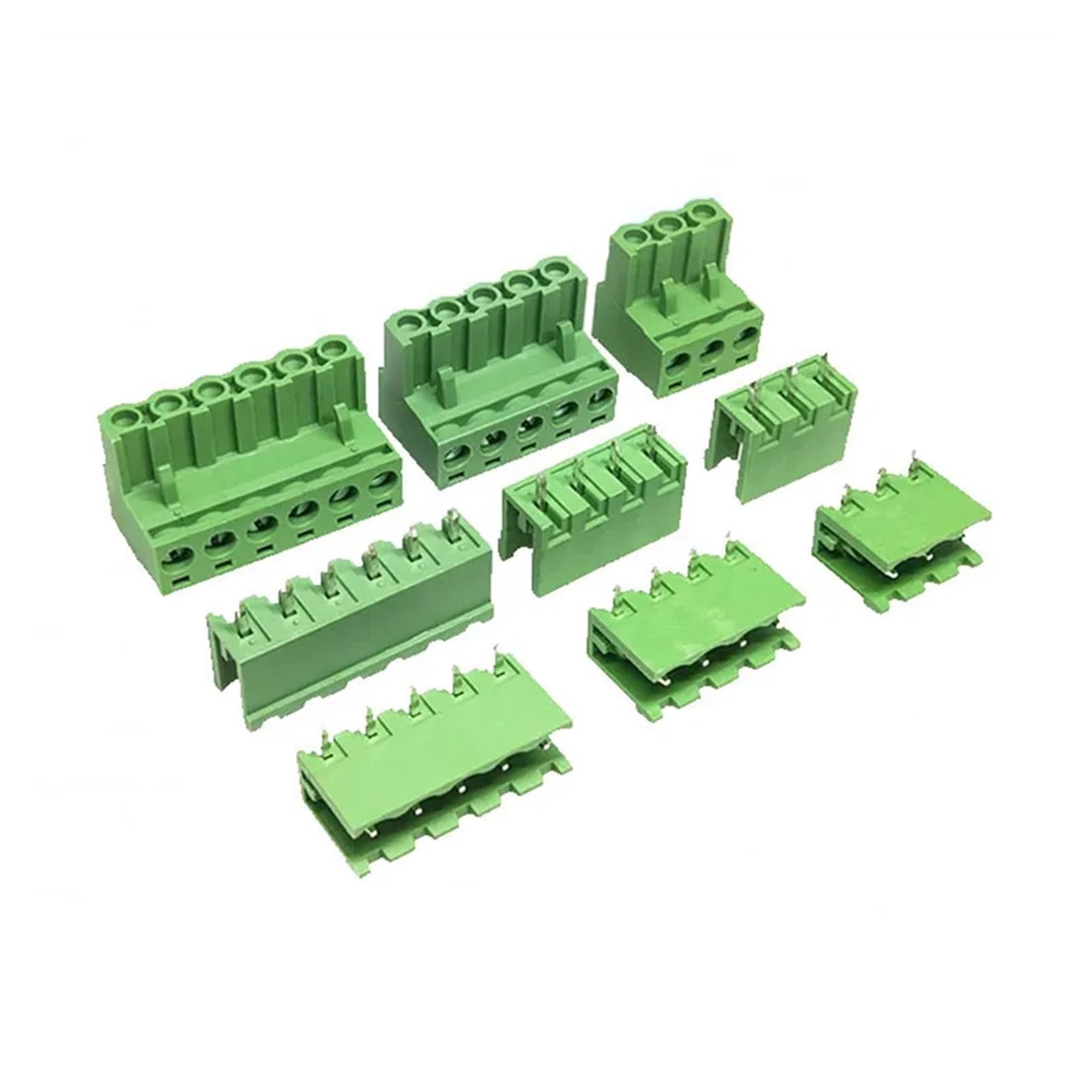 5/10 pares 2EDG 5,08mm bloques de terminales tornillo paso 2/3/4/5/6/7/8/9/10/12 Pin macho enchufe hembra conector PCB .08 mm