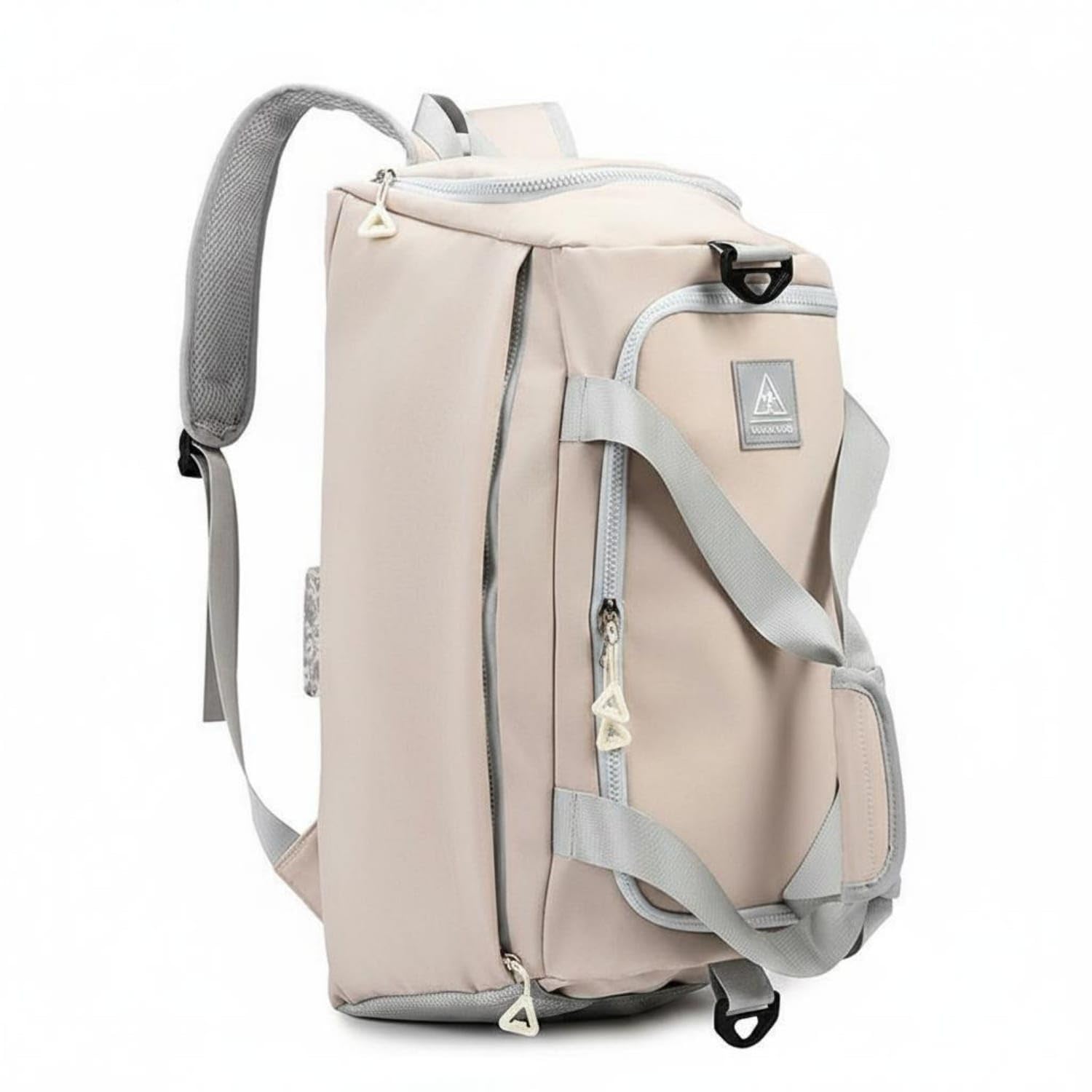 URJIX™ Multifunctional Convertible Backpack Duffel Padded Beige | Carrying Storage Construction Beige-image-1
