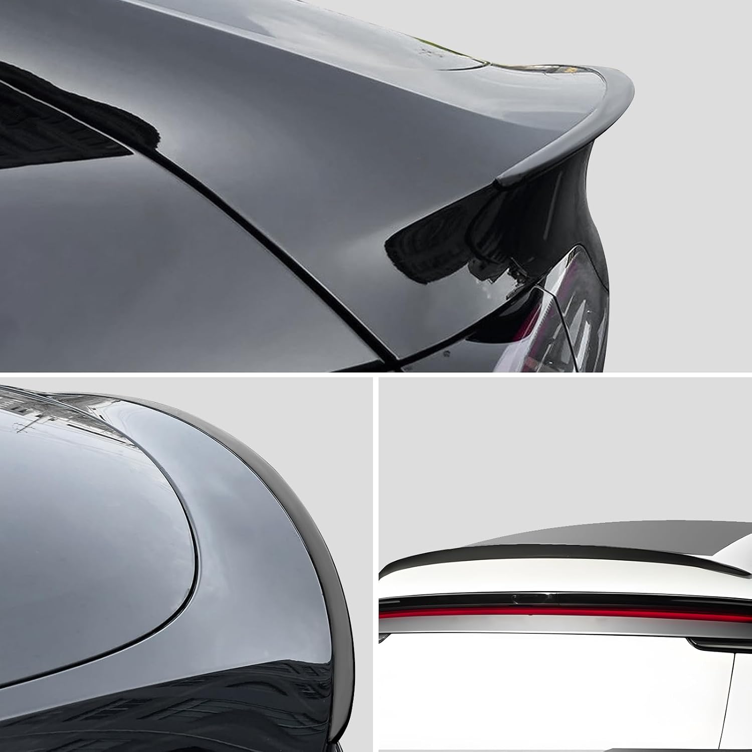 Spoiler Fit for Tesla Model Y Juniper 2025-2026 Spoiler | Gloss Black OEM-Style Rear Wing | Easy Drill-Free Installation | Standard & Performance Models