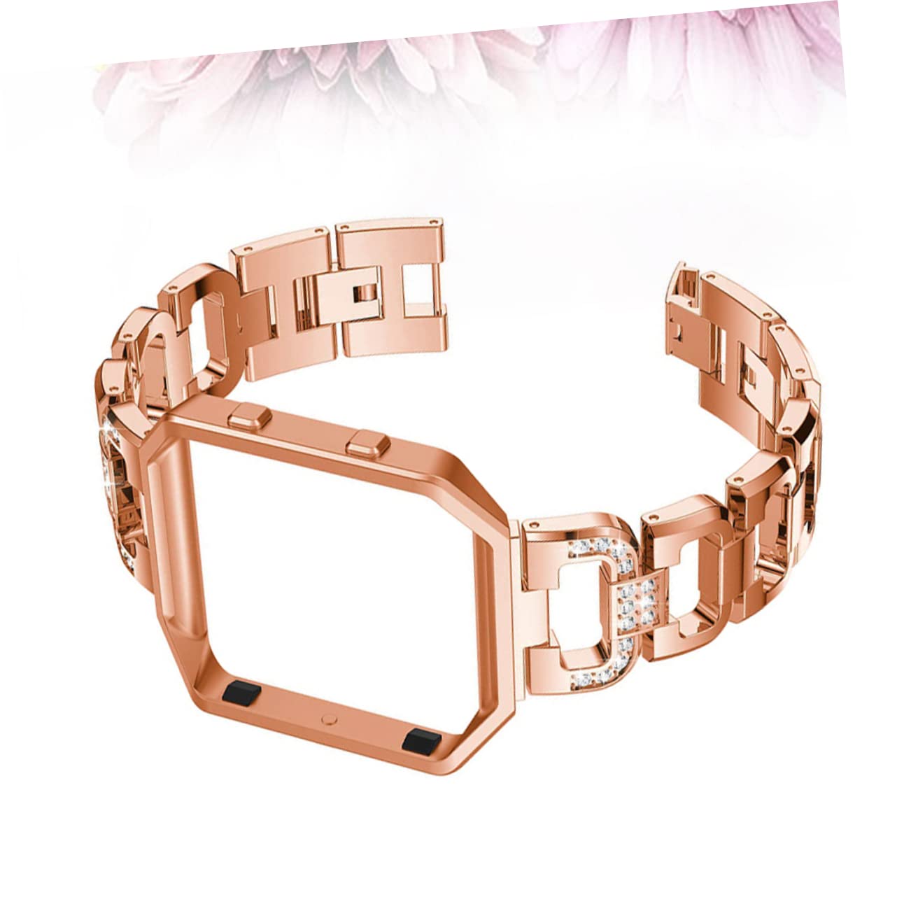 Housoutil Lot De 3 Bracelets De Montre En Métal Pour Montre Connectée Accessoires De Montre En Strass Bracelet De Rechange En Forme De D Avec Cadre De Montre Compatible