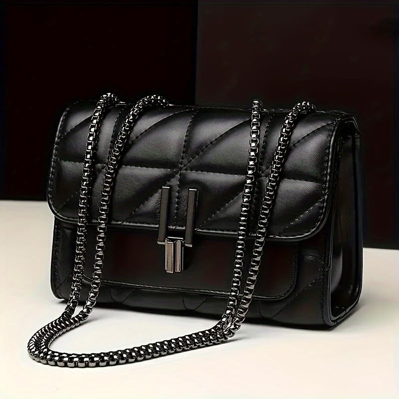 Black Muscle Stripe Snapping Women's Shoulder Bag Fashion Fashion Women's Shoulder Wallet Card Bag2
