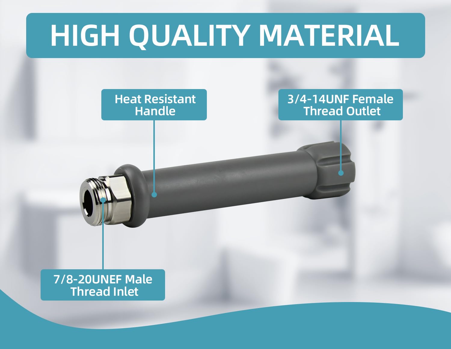 Manguera de preenjuague B-0044-H de 44 pulgadas de repuesto para latón T&S, manguera flexible de acero inoxidable con mango resistente al calor