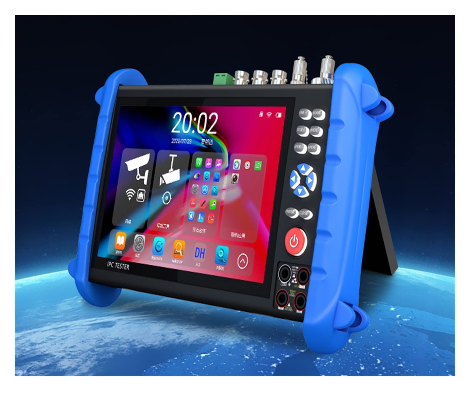 Tester CCTV, 7-calowy tester kamer Tester bezpieczeństwa CCTV Monitor, koncentryczny HD 4.0, obsługa kamery sieciowej H265/H264/MPEG4, moc wyjściowa 12 V