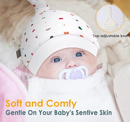 Miniatura 3 de 2 juegos de gorras para bebé recién nacido y guantes antiarañazos, gorro y mitones para bebés de 0 a 6 meses