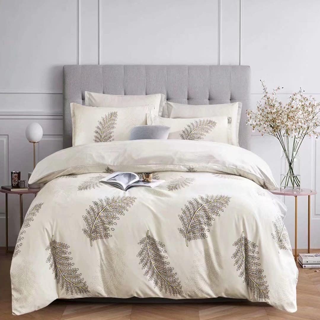 Golden Home King Size/Single Size Bedsheet duvet cover pillow case 6pcs One Set High Cotton Quality Bedding Set Kids' Duvet Covers… (S28, King Size)