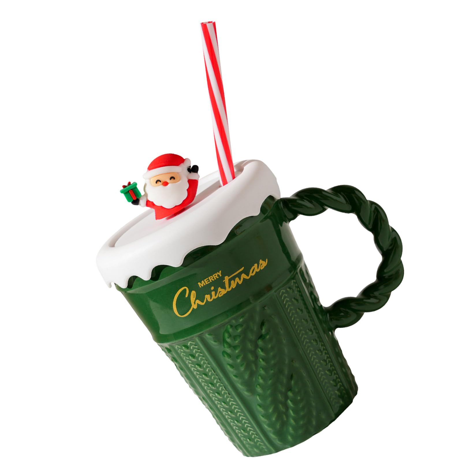 Oxxggkao Christmas Themed Beverage Cup Seasonal Ceramic Mugs Practical Christmas Hot Beverage Cup for Coffee Milk Seasonal Mugs