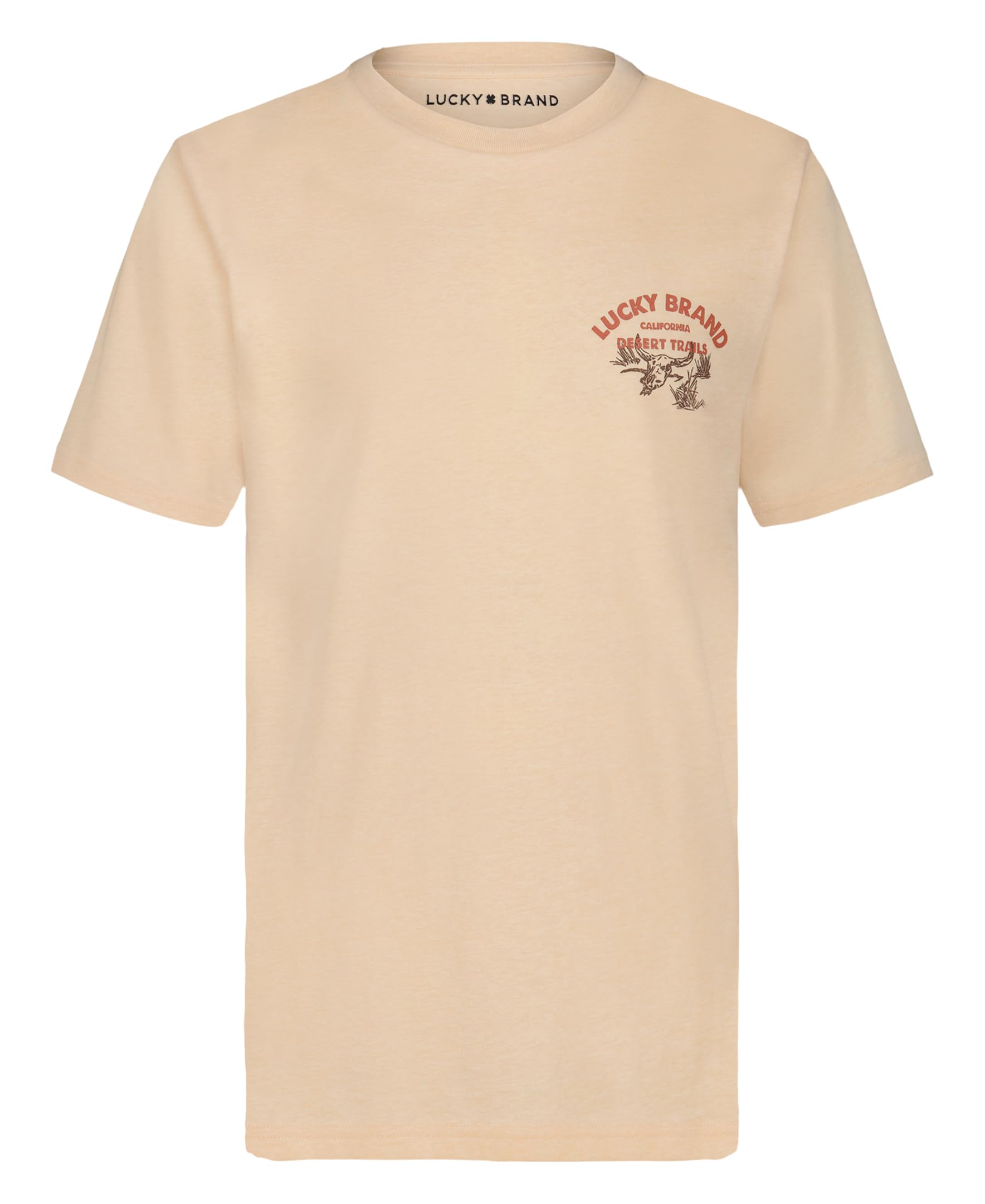 Lucky Brand Boys' Short Sleeve Graphic Crew Neck T-Shirt, Soft, Comfortable, Relaxed Fit