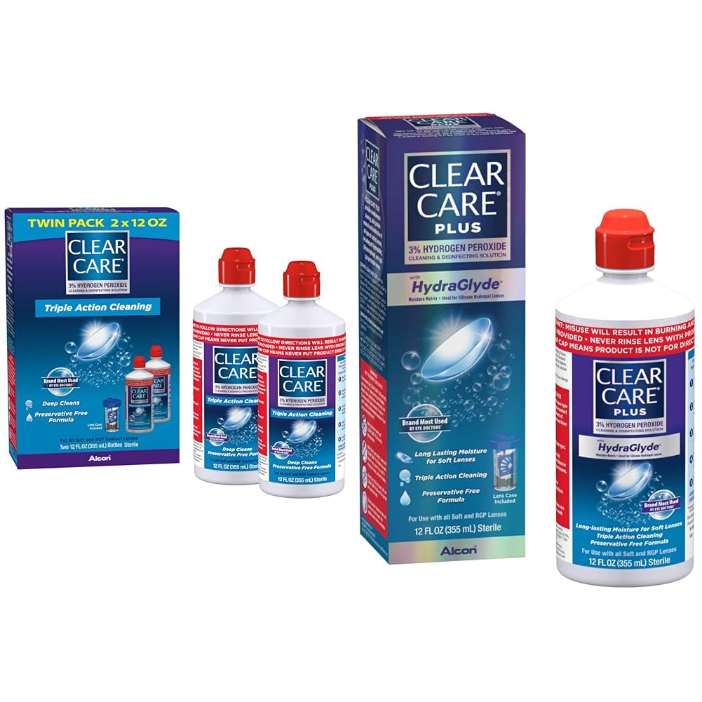 Amazon.com: Clear Care Cleaning & Disinfecting Solution Twin Pack