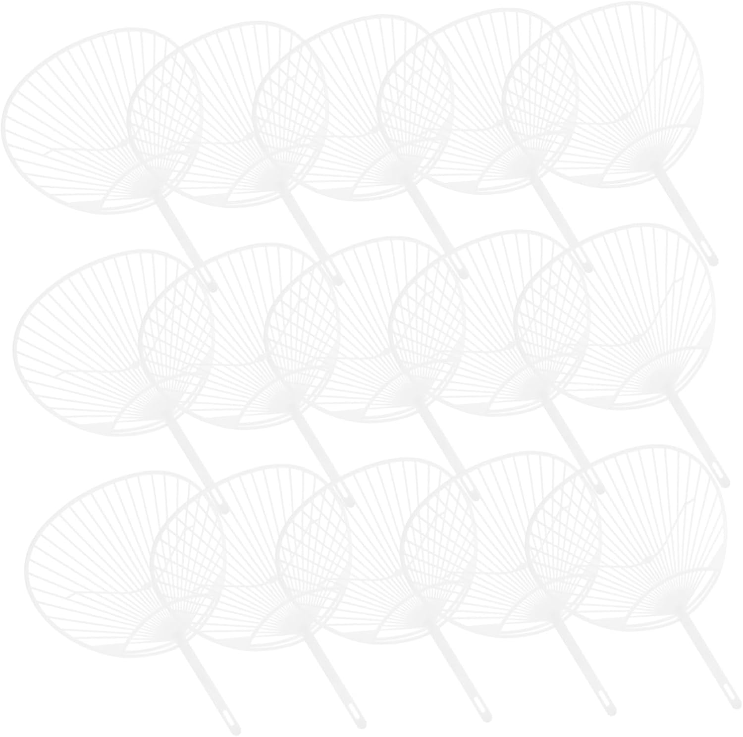 DIY Fan Kit 20Pcs Plastic Handheld Fan Framework for Crafts