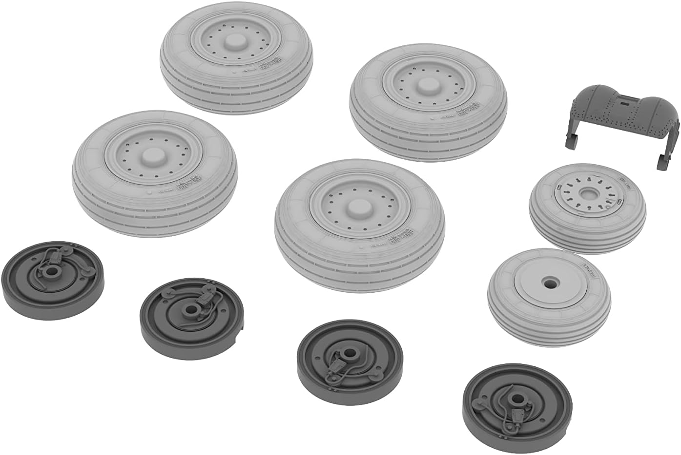 Eduard EDB648248 1:48-MiG-31 Wheels (AMK) Brassin kit, Various