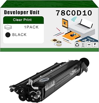 Compatible for Lexmark 78C0D10 78C0D20 78C0D30 78C0D40 Developer Unit CS421 CS421dn CS521 CS521dn CS622 CX421 CX522 CX622 CX622de CX625 Printers 1 Pack Black