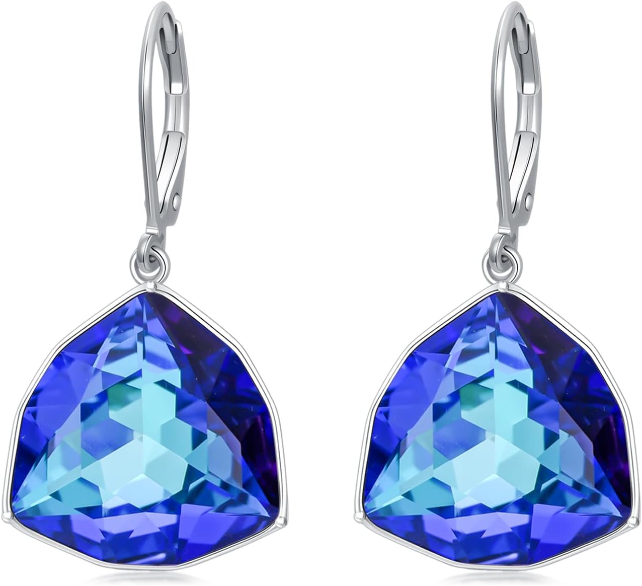 TOUPOP Valentines Day Gifts Earrings for Women 925 Sterling Silver Simple Geometric Birthstone Dangle Drop Earrings Jewelry Birthday Gifts for Her Wife Mom