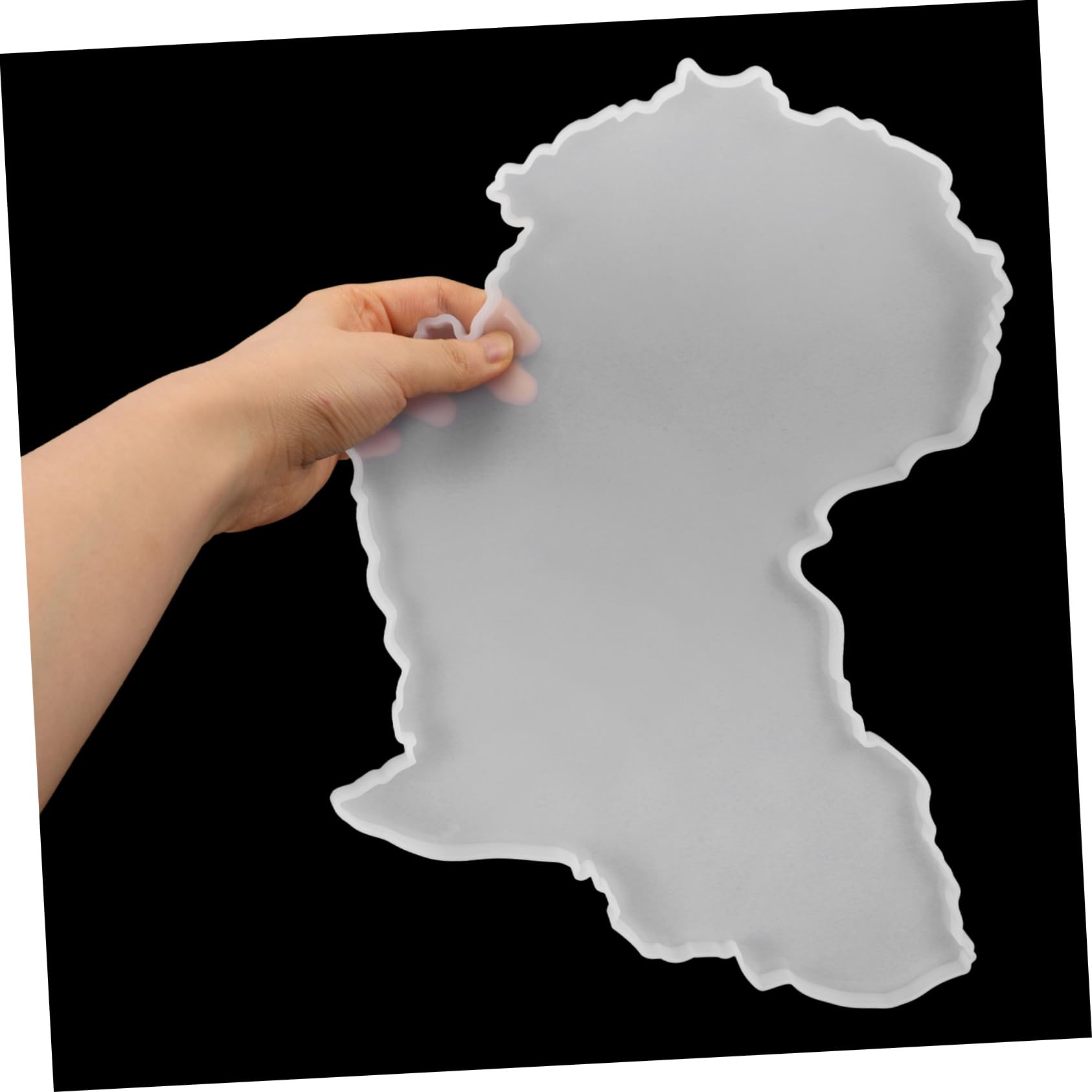 VILLCASE 3 Pièces Bac à Cartes Afrique - DIY décoration - Moule résine - Moule de décoration Moule en Silicone Moule de Carte de l'afrique pour Le Bricolage Gel de silice Blanche