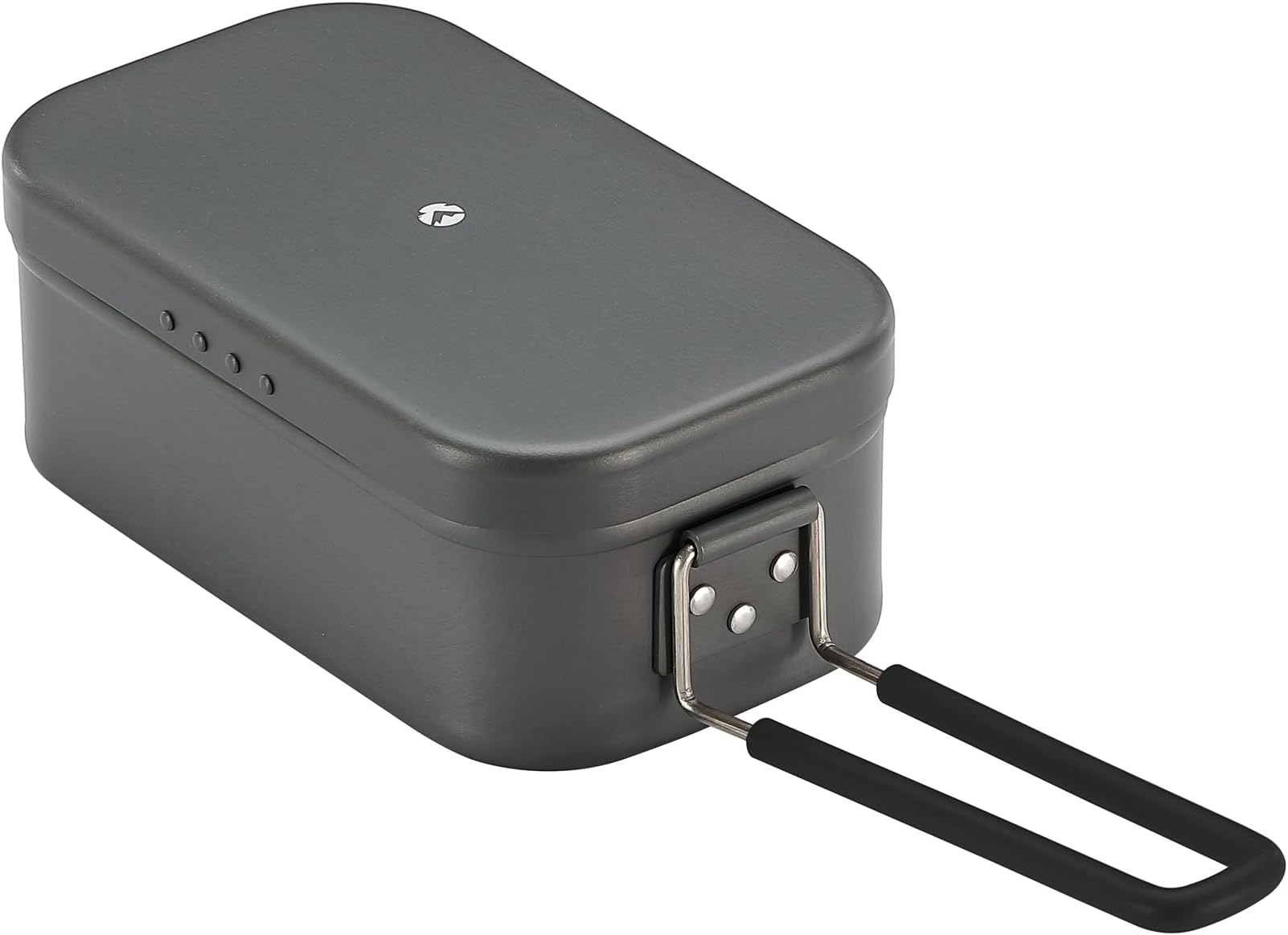 CAMPINGMOON Mess Tin 0.65L Aluminium Camping Cookware Extreme Thick Gray H-1609