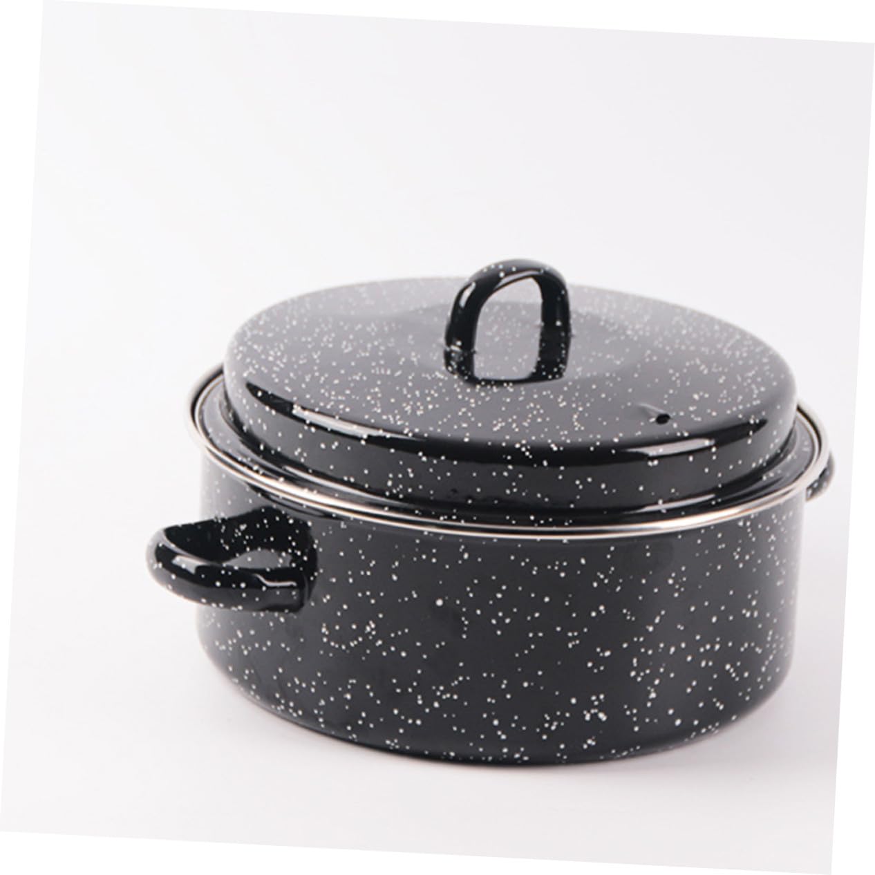 TOPBATHY Olla de Cocina Sarten Asar Castañas Rostizador para Patatas y Carne de Acero Inoxidable para Uso Doméstico