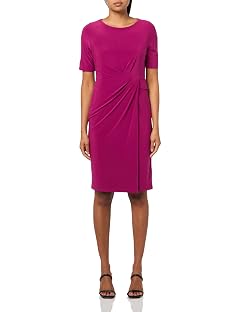 Kasper Womens Elbow SLV Pleat Front Dress