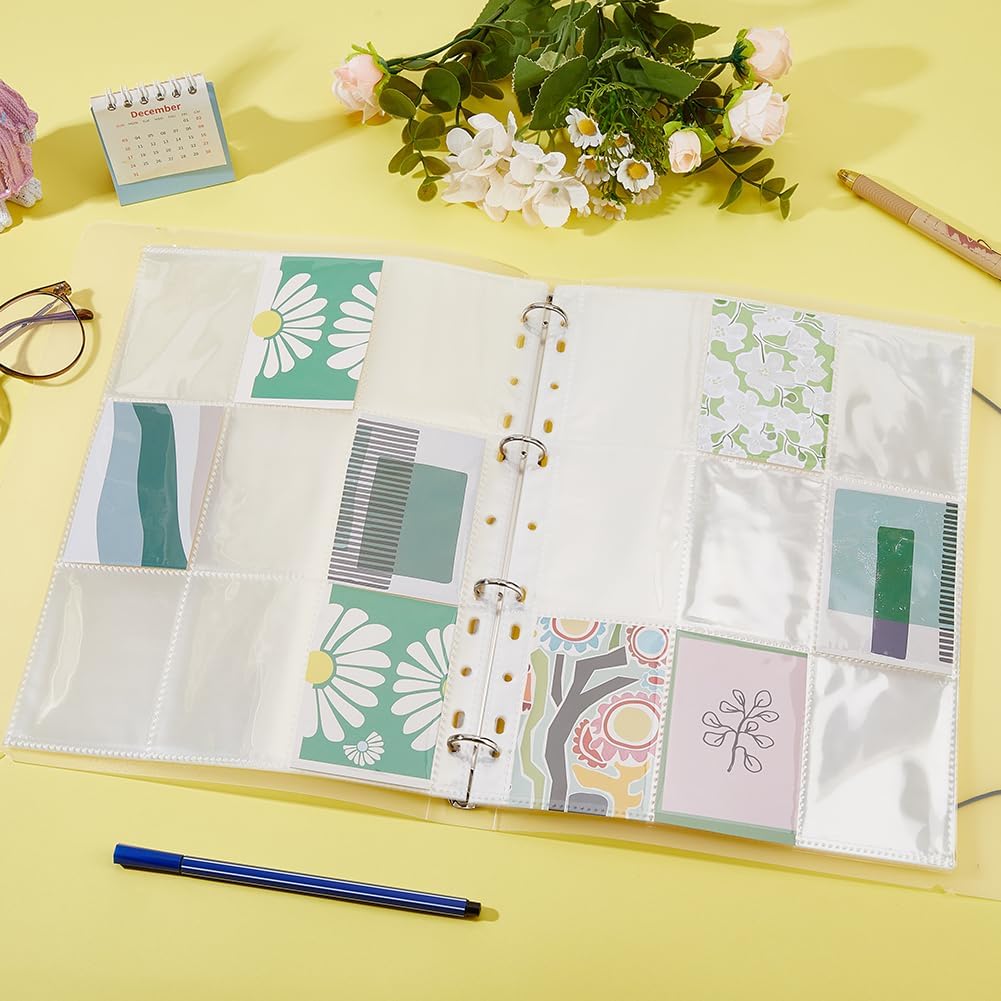 SUPERFINDINGS 40 Sheets A4 Photo Card Binder with 720PCS Pockets Sleeves Photocard Holder Book A4 Photocard Binders with 9-Pocket Inner Pages Clear Photo Album for Small Photos Storage