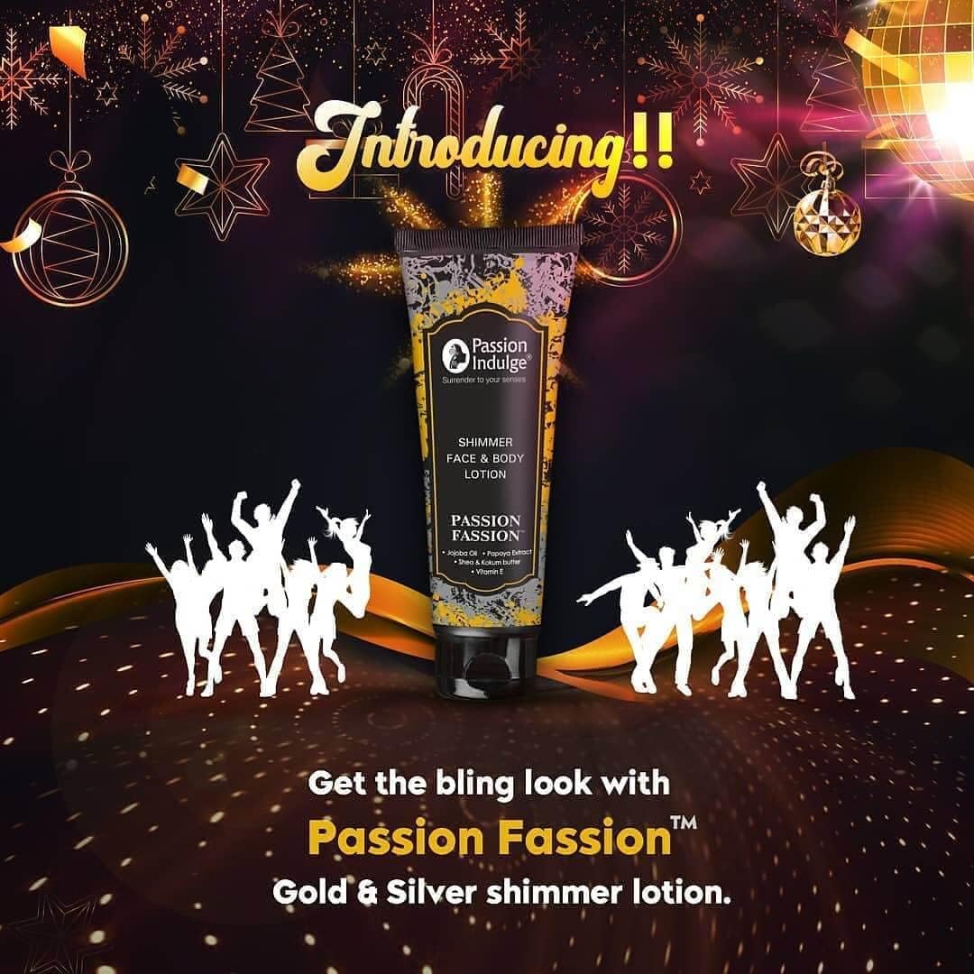 Passion Indulge Passion Fassion Gold and Silver Shimmer Bling Lotion, 100 ml (Pack of 1) - Image 3