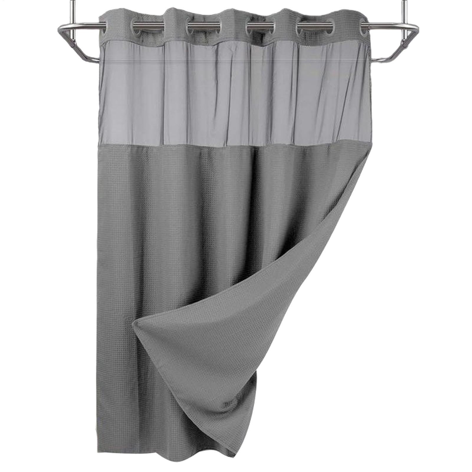 Rideaux de douche de style hôtelier chic en tissu gaufré texturé