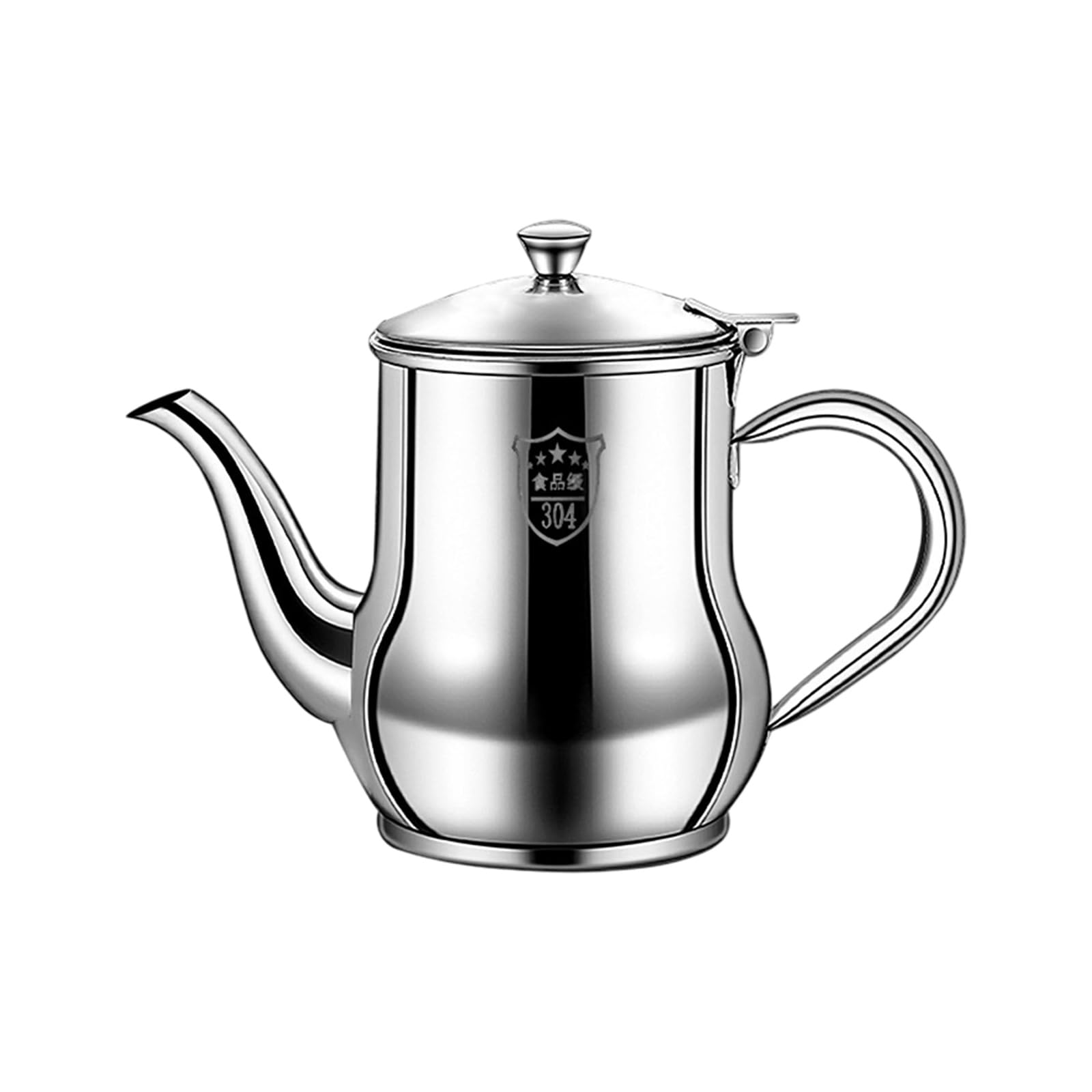 Countertop Oil Container Stainless Steel Long Spout Pouring Dispenser with Lid for Stovetop Cooking and Kitchen Prep Oil Dispenser Kitchen Container Stainless Steel Pourer Long Spout Condiment Pourer