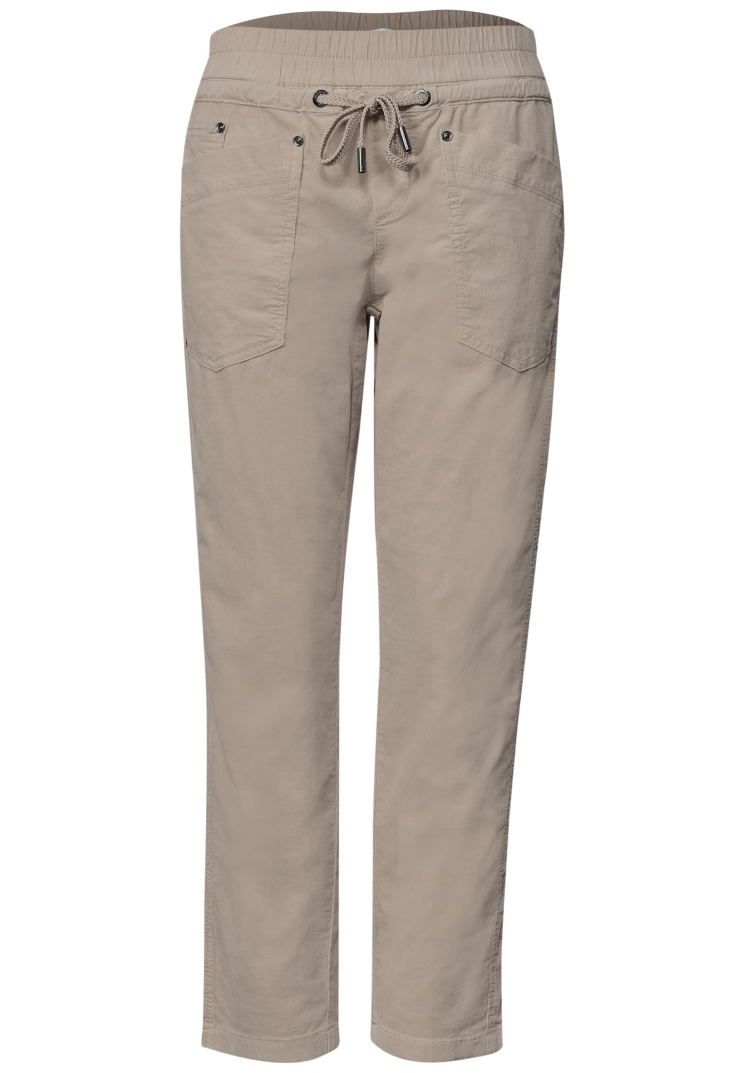 Street One Damen Slim Leg Cordhose im Loose Fit