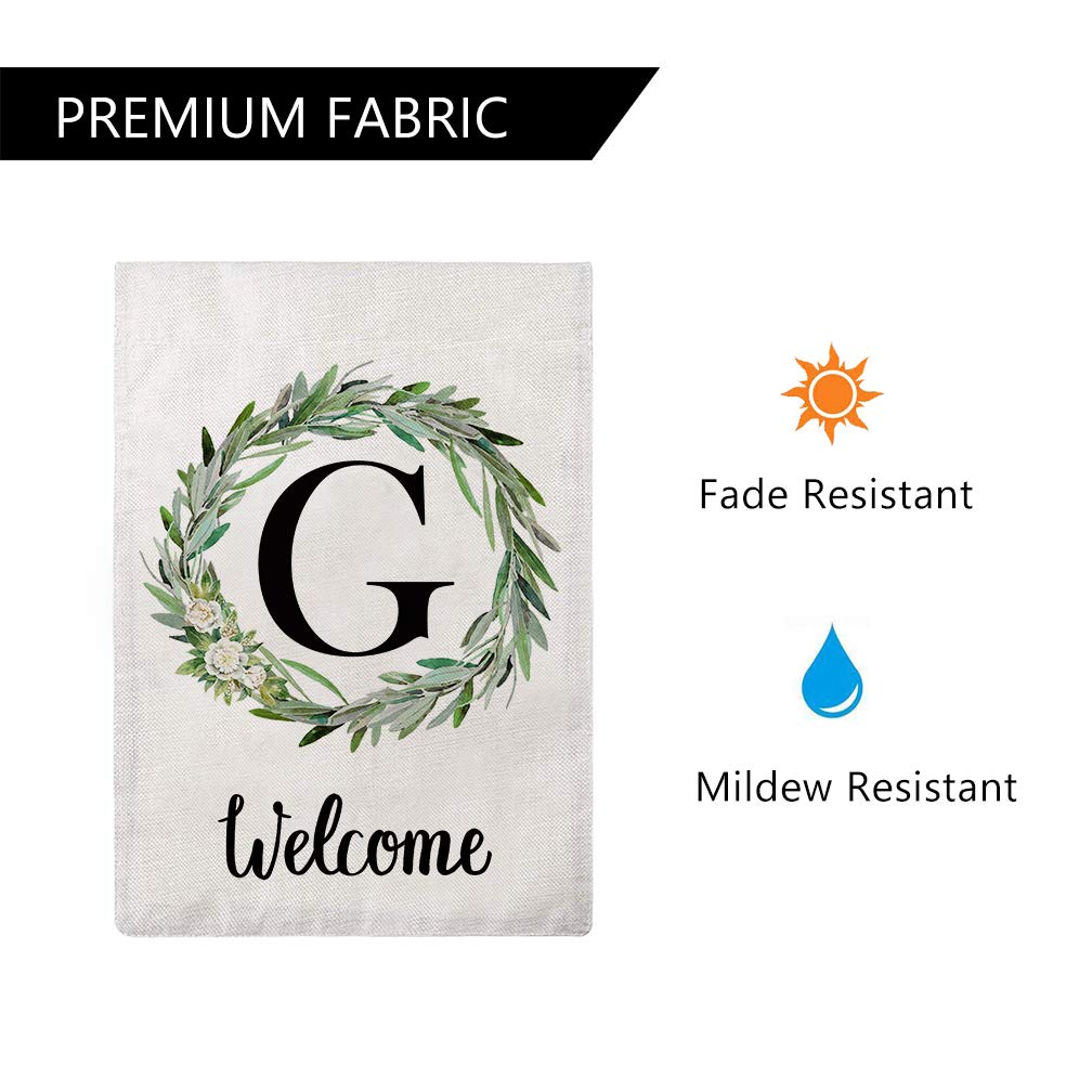 ULOVE LOVE YOURSELF Drapeau De Jardin Avec Couronne De Fleurs Double