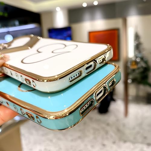 Miniatura 6 de BANAILOA Linda funda para iPhone 13 en 3D con diseño de corazones de amor chapados en lujo para mujer suave TPU para lente de cámara funda