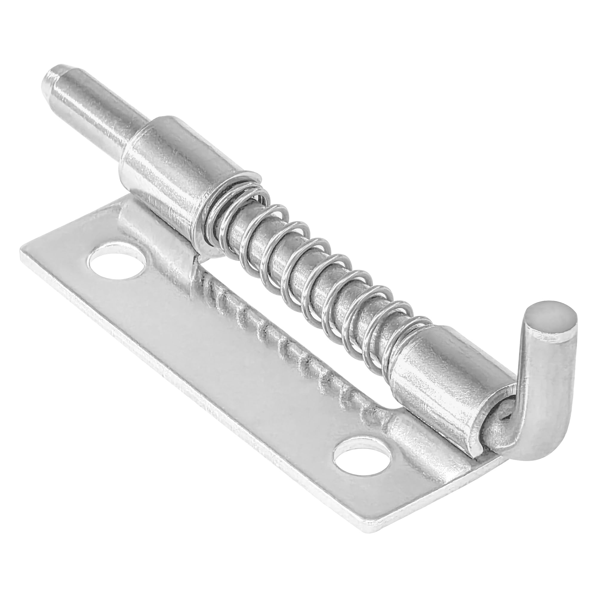 Lhuiddh Silver 6 Pcs Stainless Steel Spring Latches - Barrel Bolt Lock For Door & Cabinet