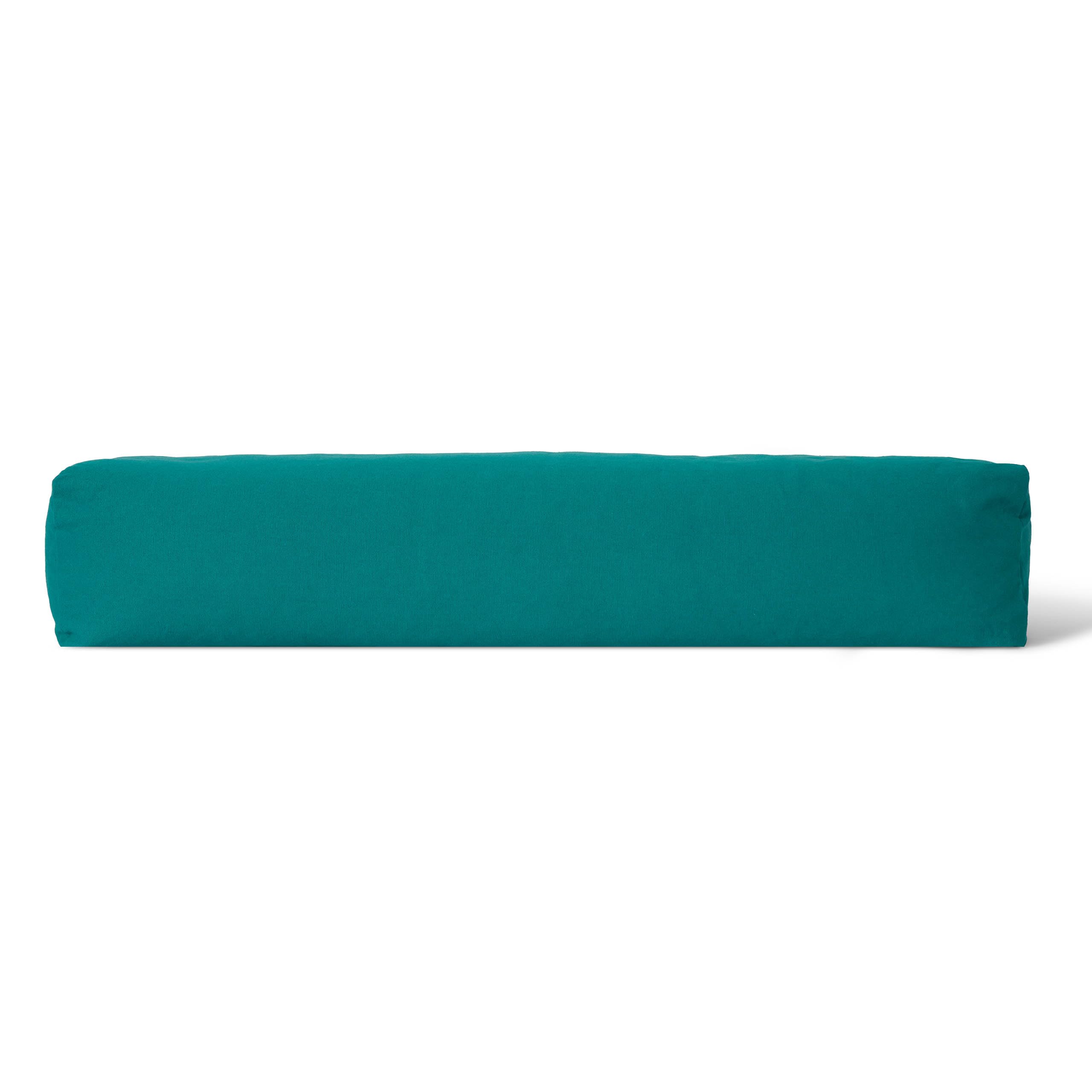 Bolster yoga angolare »Paravati« con pula di farro bio (coltivaz. biolog. controllata) / Lunghezza ca 67cm e ca. 13cm Altezza - ideale come cuscino yoga / cuscino zafu / cuscino meditazione / supporto meditazione / elevato comfort alla seduta / lavabile i