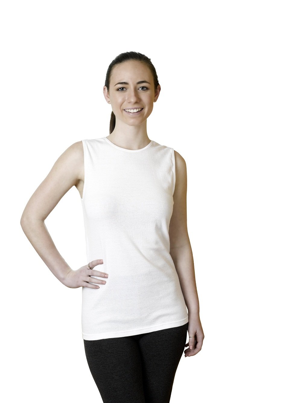 RosetteRosette Women’s Sleeveless Undershirt - Cotton – High Neck, Full shoulder design