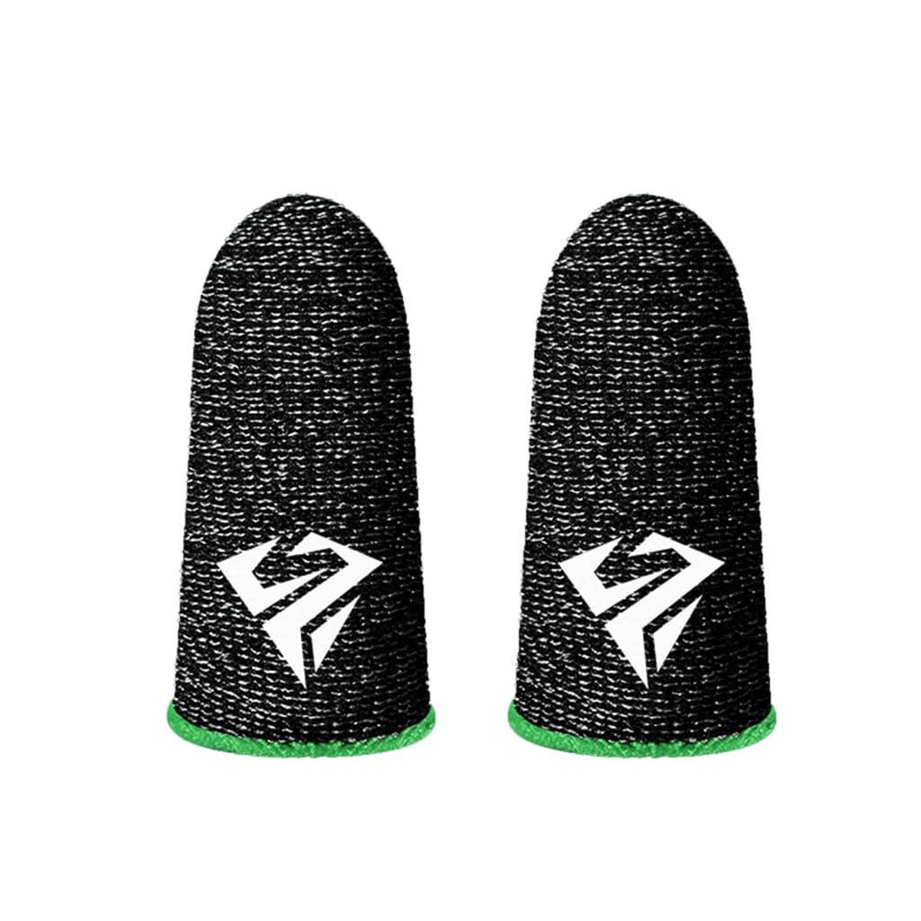 Maxtonser 2Pcs Breathable Gaming Finger Sleeves Game Gloves Anti-Sweat Thumb Finger Cots Fingertip Cover for Mobile Games