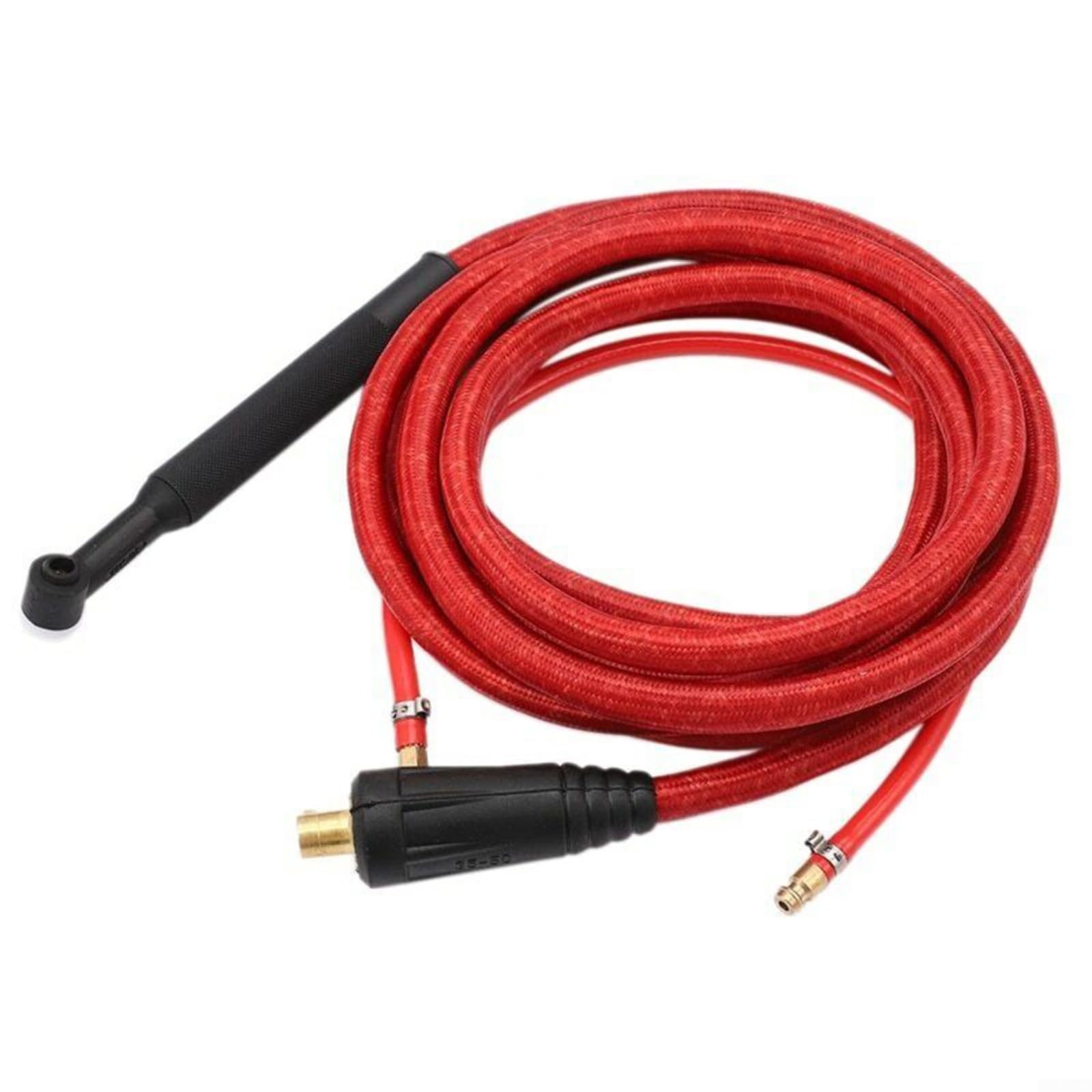 Torche TIG WP-9F flexible de 4M en rouge et noir, l'outil robuste pour tuyauterie exigeante
