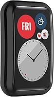 Vista 3 de MOTONG for Huawei Watch Fit TPU Protective Case - TPU Protective Case Cover Shell for Huawei Watch Fit (Black)