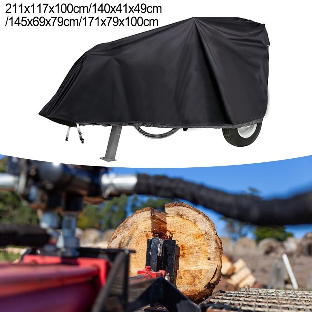 Housse de protection en tissu Oxford de qualité supérieure, imperméable, résistante à la poussière, aux intempéries, avec sangles pour fendeuses de bûches électriques hydrauliques, plusieurs tailles