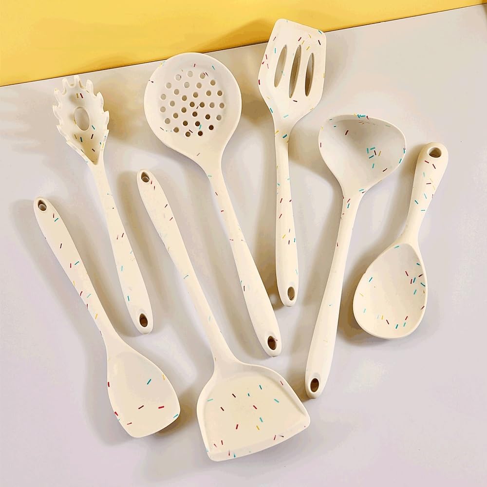 Set di utensili da cucina, utensili da cucina in silicone, utensili da cucina in silicone per uso alimentare, set di utensili da cucina con spatola in silicone, utensili da cucina
