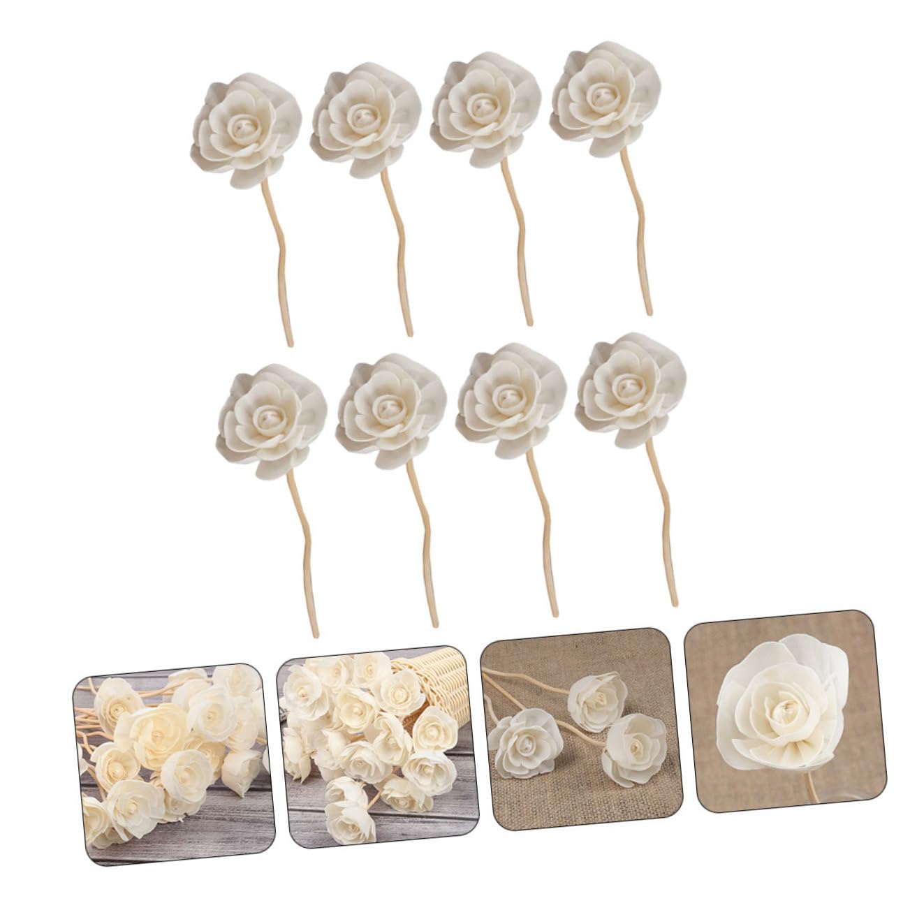 PRETYZOOM STK Rattan tonghua Diffusorsticks mit Blumendiffusor Rattan Room Fragrance Aroma-Diffusor-Sticks Zubehör für Aromadiffusoren im Schlafzimmer Diffusor-Tool hölzern