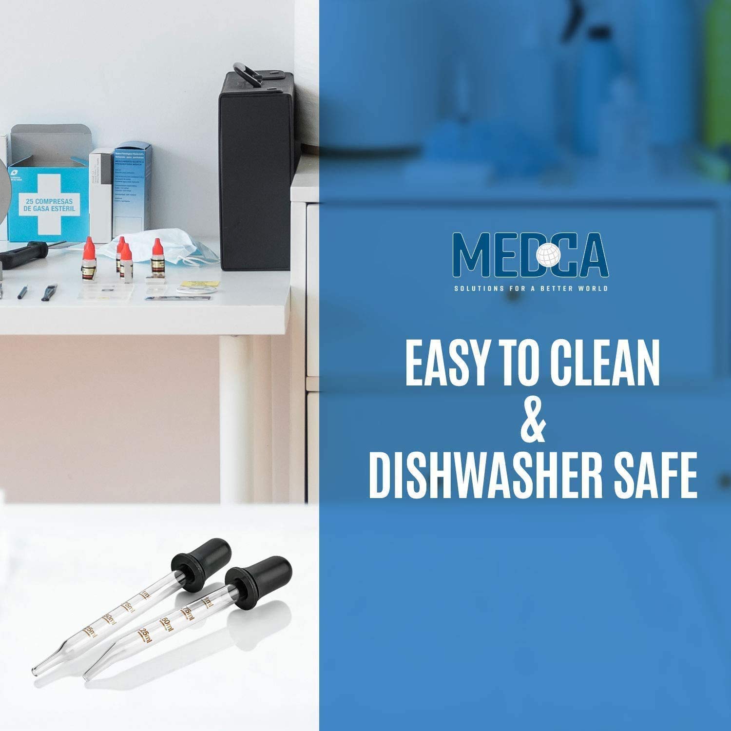 Buy Eye Dropper 8Pack, Bent & Straight Tip Calibrated Glass Medicine