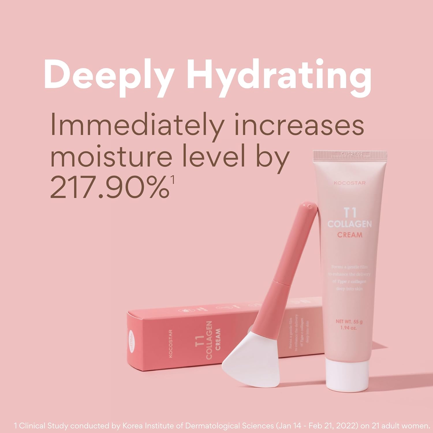 T1 Collagen Cream Wrapping Peel-off Mask | Improves Skin Elasticity and Hydrates Skin, Patented 65% Type 1 Biofilm Collagen Formula, Korean Skin Care, 1.94 fl oz.